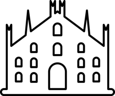 Milan Cathedral Stencil Svg Design File, Free Vectors File